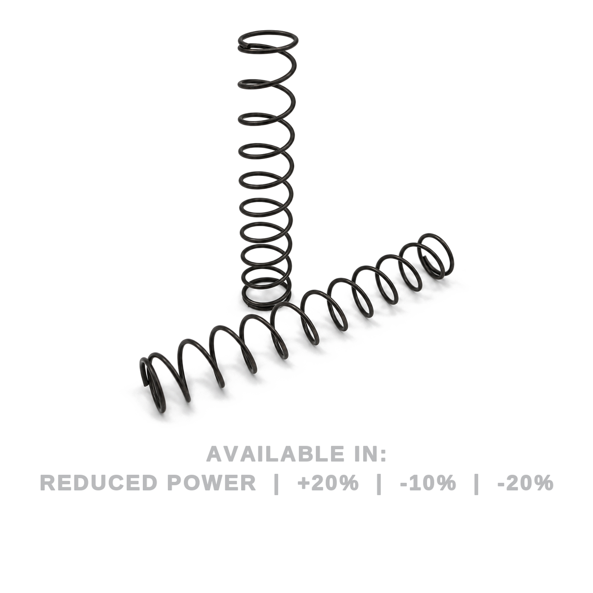 SIG Sauer P320 and P365 striker tuning springs, available in Reduced Power, +20%, -10% and -20%