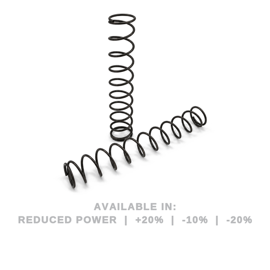 SIG Sauer P320 and P365 striker tuning springs, available in Reduced Power, +20%, -10% and -20%